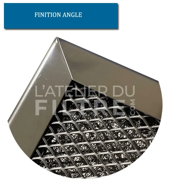 Angle d'un filtre à maille pour hotte - L'Atelier du Filtre