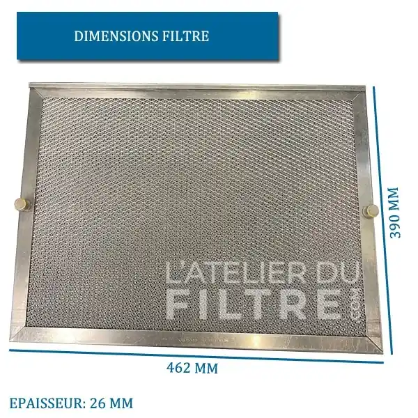 Filtre à Graisse En Aluminium Pour Hotte Aspirante - 400 X 275 X 9 Mm - 5 Couches - Argent